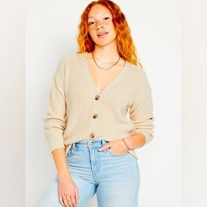100% Cotton Old Navy Classic Cardigan | Oatmeal Heather